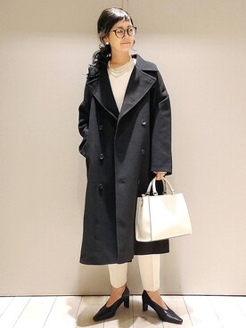 「LEPSIM（レプシィム）のアイテム（チェスターコート）」を使った、310lepsim75さん（レディース・163cm）の冬コーディネート
