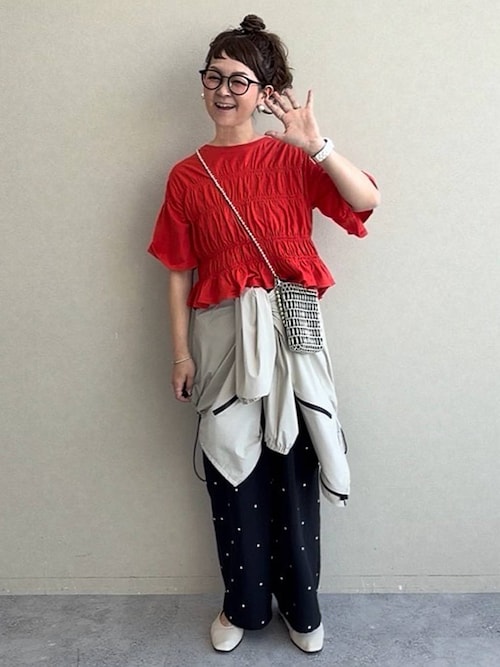 ドット刺繍パンツ 646561（その他パンツ）｜LEPSIM（レプシィム）の