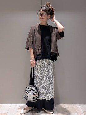 「アイテム（Tシャツ/カットソー）」を使った、310lepsim75さん（レディース・163cm・40代）の夏コーディネート