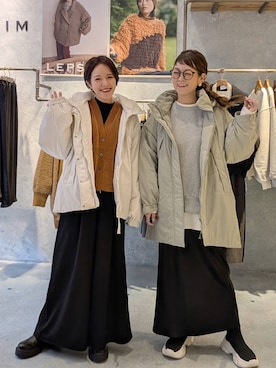 「アイテム（その他アウター、グリーン系）」を使った、310lepsim75さん（レディース・163cm）の秋コーディネート