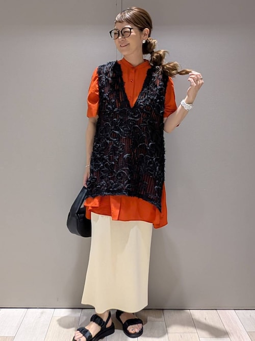 セール】ニュアンス柄レーシーベスト 242836（ベスト）｜LEPSIM