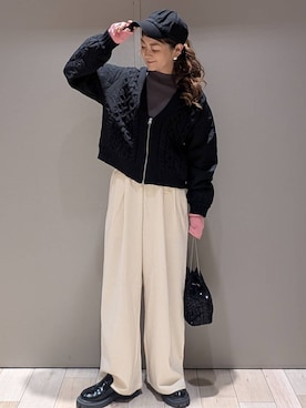 「アイテム（カーディガン/ボレロ）」を使った、310lepsim75さん（レディース・163cm・40代）の冬コーディネート