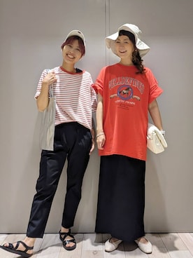 310lepsim75さんの「【みんなのリクエストパンツ】爽やかすっきりテーパードパンツ[プチ・プラス・トールサイズあり]」を使ったコーディネート