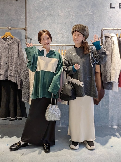 ストレッチサテンスカート4 97324