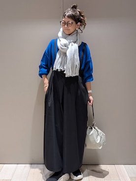 「アイテム（ストール/ショール）」を使った、310lepsim75さん（レディース・163cm）の秋コーディネート