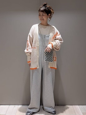 「アイテム（サロペット/オーバーオール）」を使った、310lepsim75さん（レディース・163cm・40代）の秋コーディネート