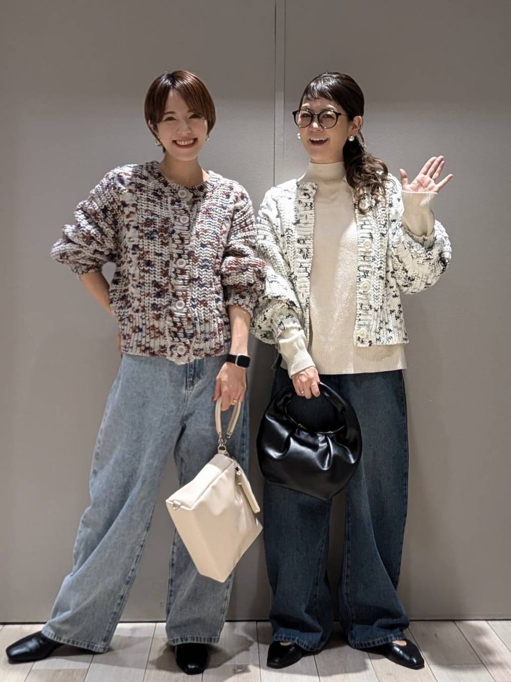 1.5ゲージスプレーMIXカーディガン 137518を使った人気ファッション