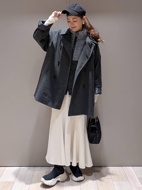 セール】3.5ゲージ切り替えZIPカーディガン 605964（カーディガン