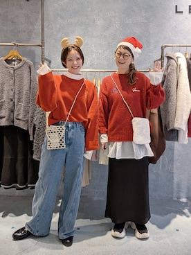 「アイテム（バッグ、ホワイト系）」を使った、310lepsim75さん（レディース・163cm）の冬コーディネート