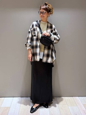 「LEPSIM（レプシィム）のソフトクッションパンプス　638849（パンプス、ブラック系）」を使った、310lepsim75さん（レディース・163cm）の秋コーディネート