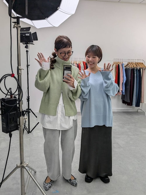 etさま専用 LEPSIM カーディガン 7ゲージ配色リブZIPカーディガン 133274