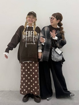 「LEPSIM（レプシィム）の【NEW ERA】コーデュロイCAP　1023762（キャップ、ブラウン系）」を使った、310lepsim75さん（レディース・163cm）の秋コーディネート