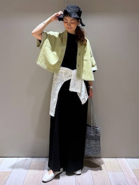 「LEPSIM（レプシィム）のソフトクッションパンプス　638849（パンプス、ホワイト系）」を使った、310lepsim75さん（レディース・163cm）の春コーディネート