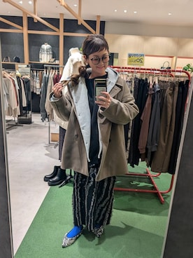 「アイテム（その他アウター、ブラウン系）」を使った、310lepsim75さん（レディース・163cm）の秋コーディネート