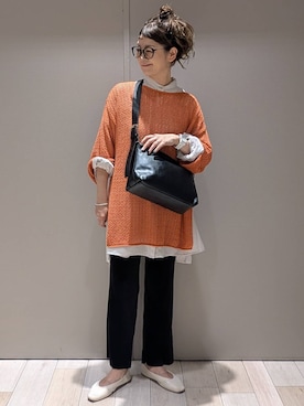 「アイテム（ニット/セーター）」を使った、310lepsim75さん（レディース・163cm・40代）の夏コーディネート