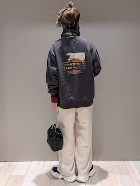 「アイテム（ストール/ショール）」を使った、310lepsim75さん（レディース・163cm）の秋コーディネート