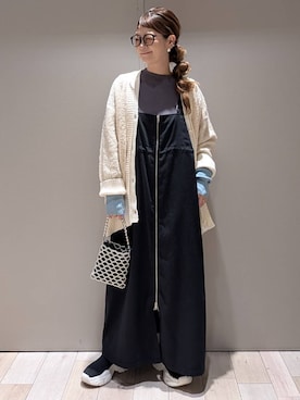 「アイテム（カーディガン/ボレロ）」を使った、310lepsim75さん（レディース・163cm・40代）の秋コーディネート