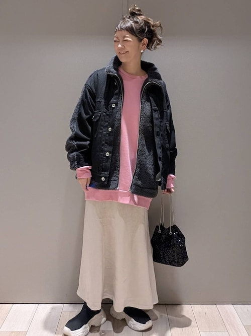 人気】LEPSIM ボアコンビデニムジャケット フリーサイズ 完売品 ボア