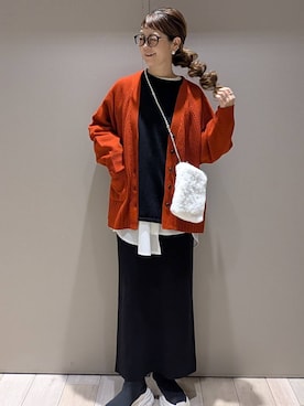 「アイテム（カーディガン/ボレロ）」を使った、310lepsim75さん（レディース・163cm・40代）の秋コーディネート