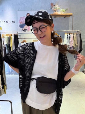 「LEPSIM（レプシィム）のソフトクッションパンプス　638849（パンプス、ホワイト系）」を使った、310lepsim75さん（レディース・163cm）の春コーディネート