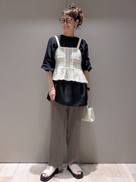 「アイテム（キャミソール）」を使った、310lepsim75さん（レディース・163cm・40代）の春コーディネート