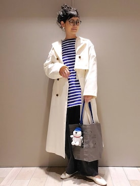 「LEPSIM（レプシィム）のアイテム（トレンチコート）」を使った、310lepsim75さん（レディース・163cm）の冬コーディネート