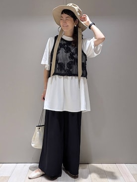 「アイテム（帽子）」を使った、310lepsim75さん（レディース・163cm・40代）の夏コーディネート
