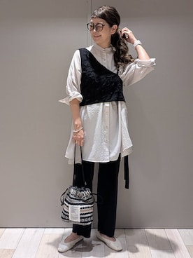 「アイテム（ベスト）」を使った、310lepsim75さん（レディース・163cm・40代）の夏コーディネート