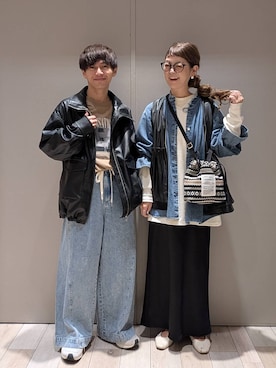 「LEPSIM（レプシィム）のストレッチサテンスカート　497324（スカート）」を使った、310lepsim75さん（レディース・163cm・40代）の秋コーディネート