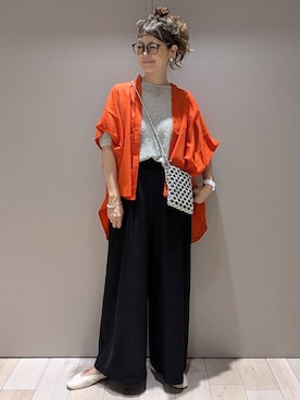「アイテム（ニット/セーター）」を使った、310lepsim75さん（レディース・163cm・40代）の夏コーディネート