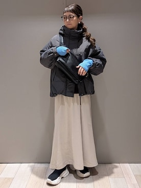 「アイテム（その他アウター、グレー系）」を使った、310lepsim75さん（レディース・163cm）の秋コーディネート