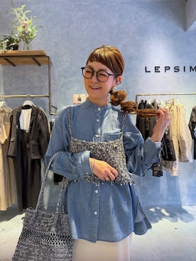 「LEPSIM（レプシィム）のソフトクッションパンプス　638849（パンプス、ホワイト系）」を使った、310lepsim75さん（レディース・163cm）の春コーディネート