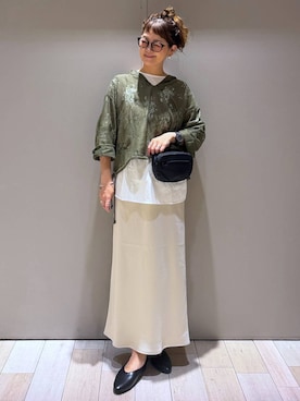 「LEPSIM（レプシィム）のアイテム（Tシャツ/カットソー）」を使った、310lepsim75さん（レディース・163cm）の夏コーディネート