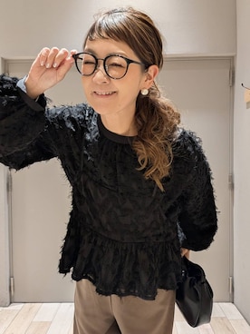 「LEPSIM（レプシィム）のアイテム（シャツ/ブラウス）」を使った、310lepsim75さん（レディース・163cm）の冬コーディネート