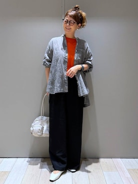 「LEPSIM（レプシィム）のソフトクッションパンプス　638849（パンプス、ホワイト系）」を使った、310lepsim75さん（レディース・163cm）の春コーディネート