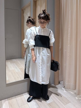 「アイテム（シャツワンピース）」を使った、310lepsim75さん（レディース・163cm）の秋コーディネート