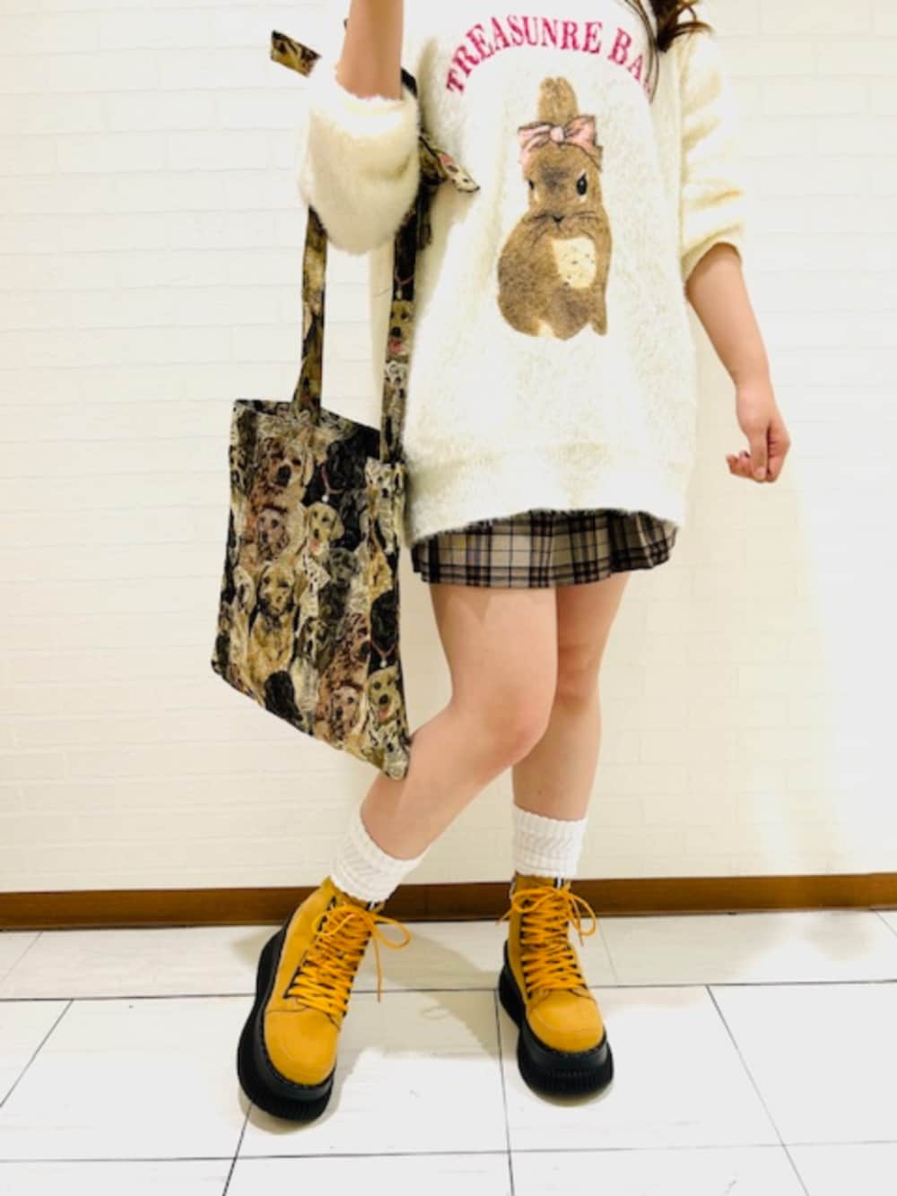 YELLOW ダブルソール スニーカーブーツ 厚底