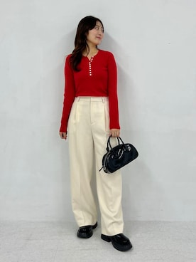 「SENSE OF PLACE by URBAN RESEARCH（センスオブプレイスバイアーバンリサーチ）の『消臭』サイドゴアボリュームソールブーツ（ブーツ）」を使った、ヤノアミさん（レディース・163cm）の秋コーディネート