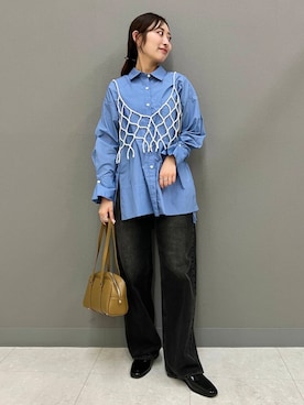 「アイテム（その他小物）」を使った、ヤノアミさん（レディース・163cm）の秋コーディネート