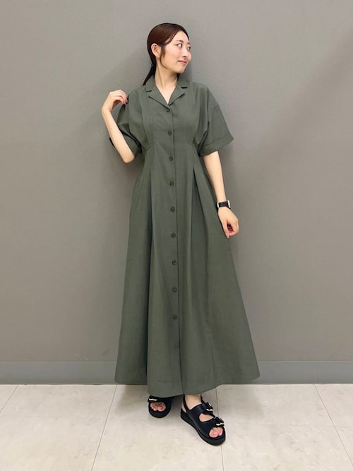 ウエストタックシャツワンピース