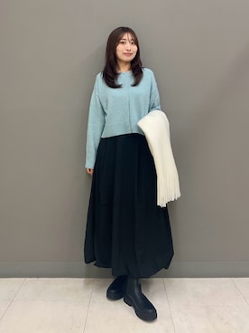 「SENSE OF PLACE by URBAN RESEARCH（センスオブプレイスバイアーバンリサーチ）のアイテム（カーディガン/ボレロ）」を使った、ヤノアミさん（レディース・163cm）の秋コーディネート