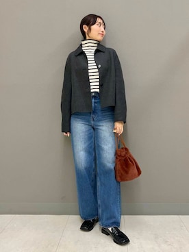 「リブハイ」｜ヤノアミさん（レディース・163cm）の秋コーディネート