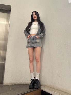 「アイテム（レッグウェア）」を使った、maiさん（レディース・167cm）の秋コーディネート