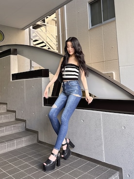 「GYDA（ジェイダ）のアイテム」を使った、maiさん（レディース・167cm）の春コーディネート