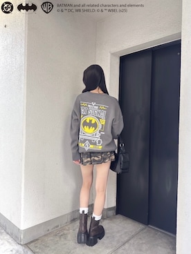 「アイテム（デニムスカート）」を使った、maiさん（レディース・167cm）の秋コーディネート