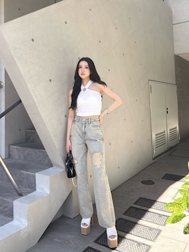 「GYDA（ジェイダ）のアイテム」を使った、maiさん（レディース・167cm）の春コーディネート