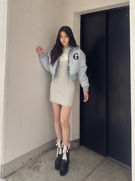 「アイテム（ワンピース/ドレス）」を使った、maiさん（レディース・167cm）の冬コーディネート