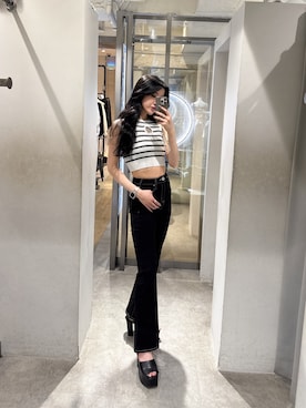 「GYDA（ジェイダ）のアイテム（パンツ）」を使った、maiさん（レディース・167cm）の春コーディネート