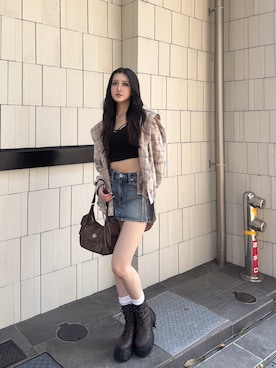 「アイテム（キャミソール）」を使った、maiさん（レディース・167cm）の夏コーディネート