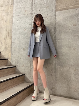 「GYDA（ジェイダ）のアイテム（テーラードジャケット）」を使った、maiさん（レディース・167cm）の春コーディネート